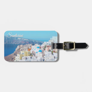 Étiquette À Bagage Santorin, Grèce