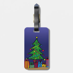 Étiquette À Bagage sapin de Noël