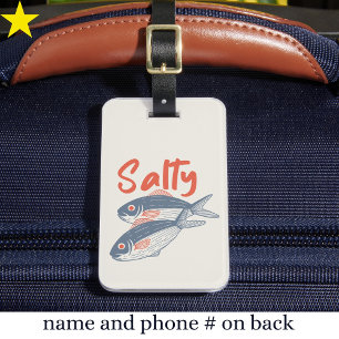 Étiquette À Bagage Sardine Salée Rétro Poisson Esthétique Vintage