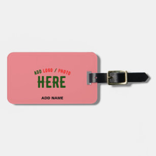 ÉTIQUETTE À BAGAGE SAUMON MODERNE ET MODERNE, PINK VÉRIFIÉ MARQUE