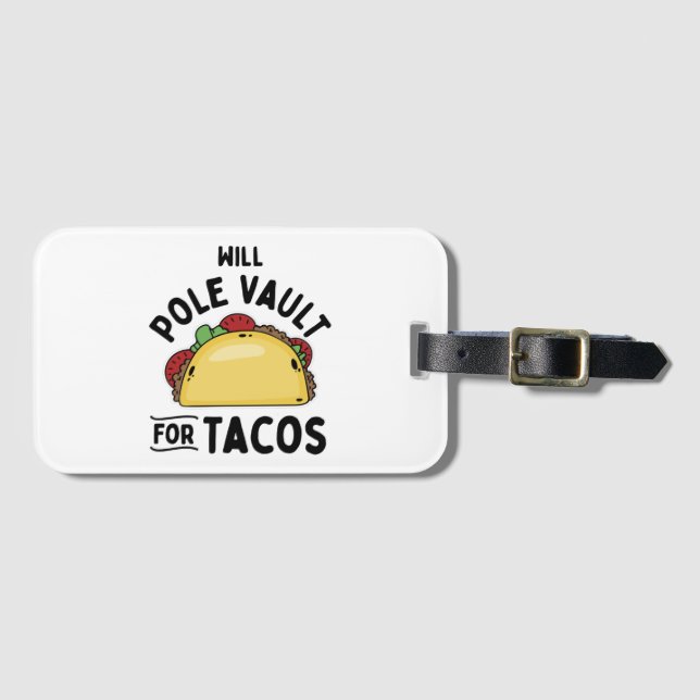 Étiquette À Bagage Saut à la perche- Saut à la perche pour tacos (Devant Horizontal)