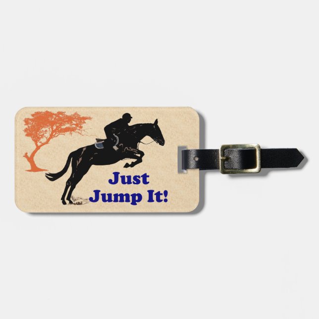 Étiquette À Bagage Sautez-juste le ! Cheval (Devant horizontal)