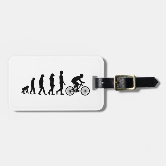 Étiquette À Bagage Schéma de l'évolution humaine du cyclisme moderne (Devant horizontal)