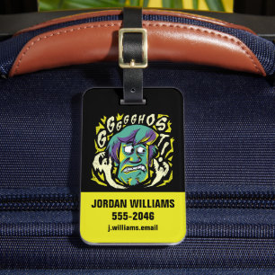 Étiquette À Bagage Scooby-Doo   Shaggy effrayée