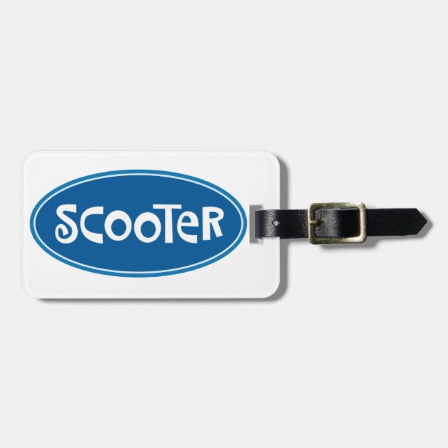 Étiquette À Bagage Scooter de surnom (Devant horizontal)