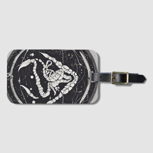 Étiquette À Bagage Scorpion céleste signe zodiaque (Devant Horizontal)