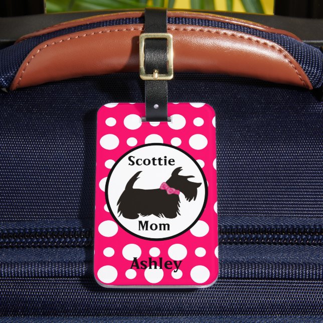 Étiquette À Bagage Scottie chien étiquette bagage, Scottie maman baga (Insitu Rectoal 2)