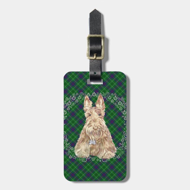 Étiquette À Bagage Scottie Duncan Tartan (Devant Vertical)