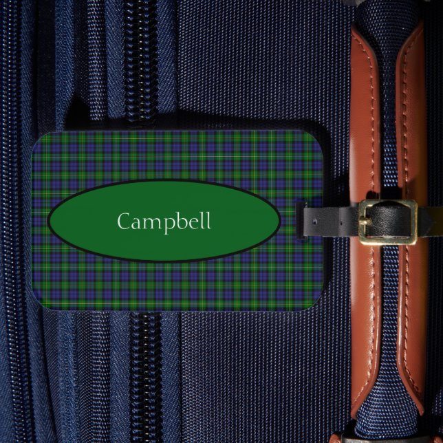 Étiquette À Bagage Scottish Campbell Family Tartan Personnalisé (Insitu Rectoal 4)