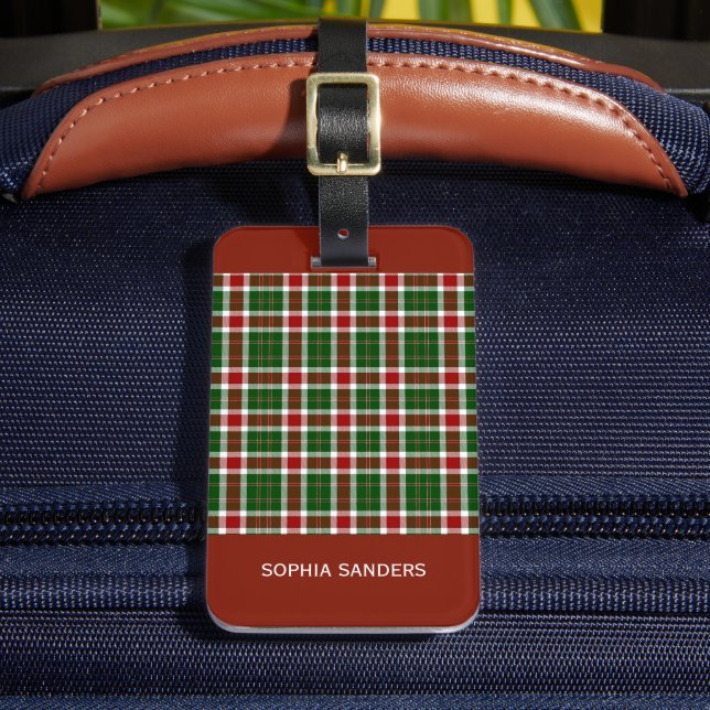 Étiquette À Bagage Scottish Tartan Pattern  (Insitu Rectoal 2)