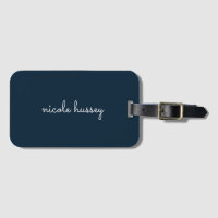 Script bleu marine | Moderne Monogramme élégant