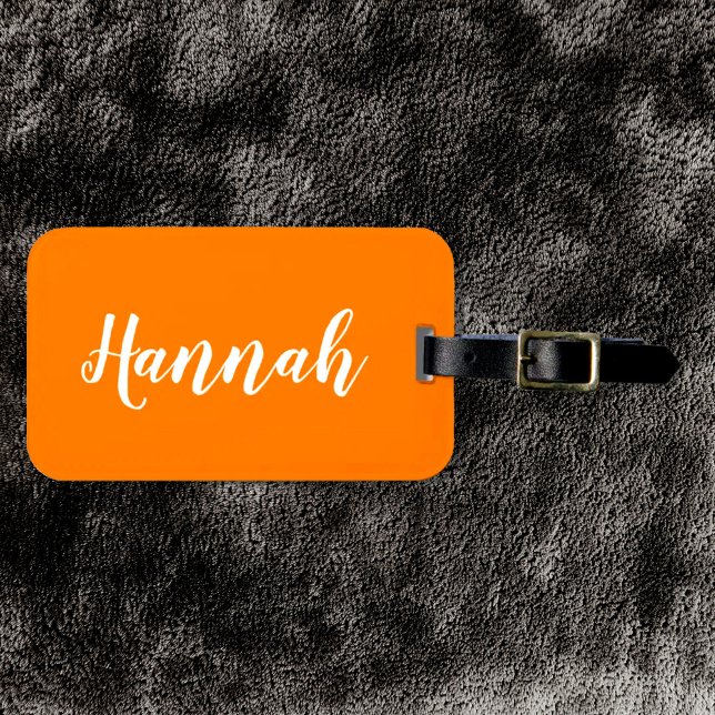 Étiquette À Bagage Script Branché Personnalisé Nom Personnalisé Cool  (Créateur téléchargé)