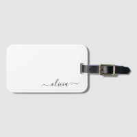 Script Monogramme Nom Moderne Fille Noir