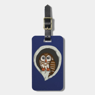 Étiquette À Bagage Sélené la étiquette de bagage de hibou