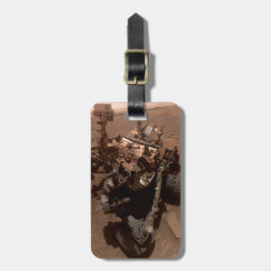Étiquette À Bagage Selfie de Mars Curiosity paysage martien rouge