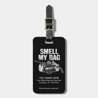 Étiquette À Bagage Sentez mon sac (la puanteur d'hockey)