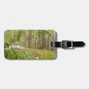 Étiquette À Bagage Sentier des montagnes fumées au printemps