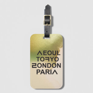 ÉTIQUETTE À BAGAGE SEOUL TOKYO LONDON PARIS