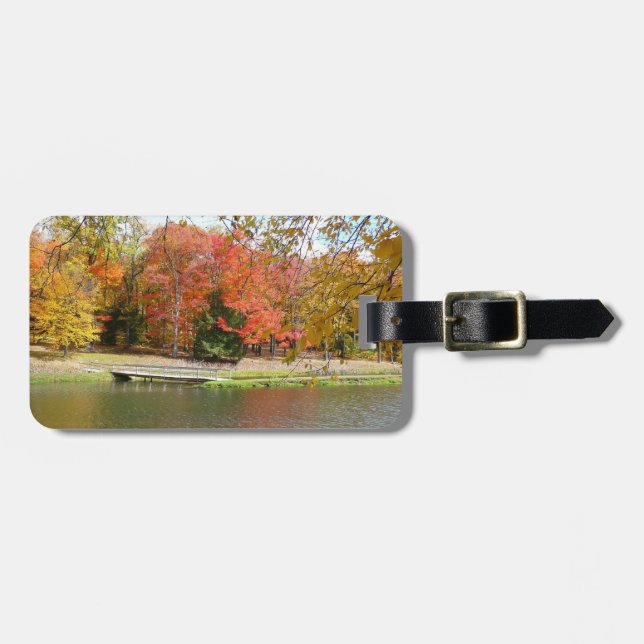 Étiquette À Bagage Sept sources Pont d'automne III Paysage d'automne (Devant horizontal)