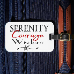 Étiquette À Bagage Sérénité Courage sagesse