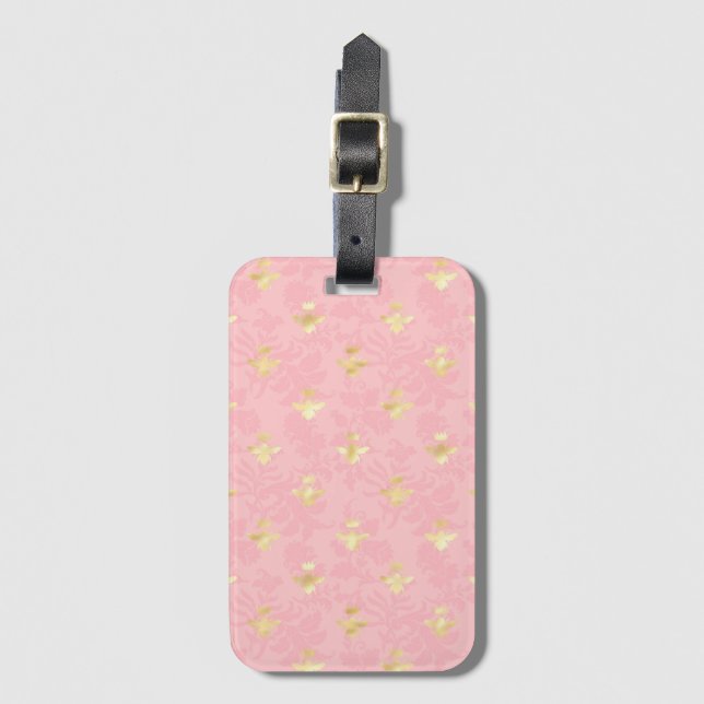 Étiquette À Bagage Série Princess Bee Design #4   (Devant Vertical)