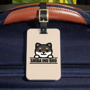 Étiquette À Bagage SHIBA INU FRÈRE - Conception de frère Shiba Inu co