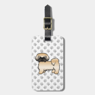 Étiquette À Bagage Shih Tzu chien doré avec masque noir & texte perso