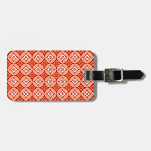 Étiquette À Bagage Shippo avec Motif Fleur, Mandarin Orange Bagages