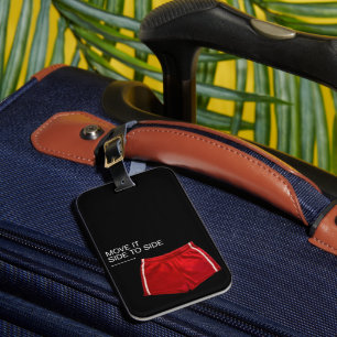 Étiquette À Bagage Shorts Athlétiques Rouges Déplacez-Le De Côté