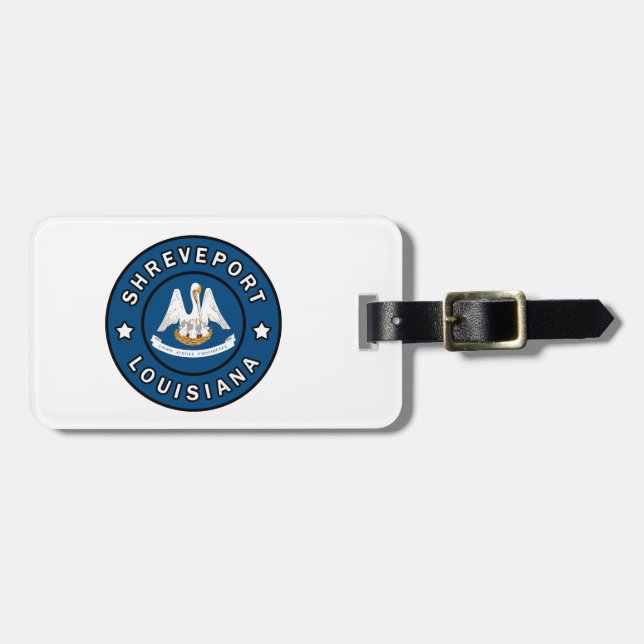 Étiquette À Bagage Shreveport Louisiane (Devant horizontal)