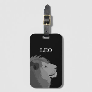 Étiquette À Bagage Signe du zodiaque Lion animal faune personnalisé L