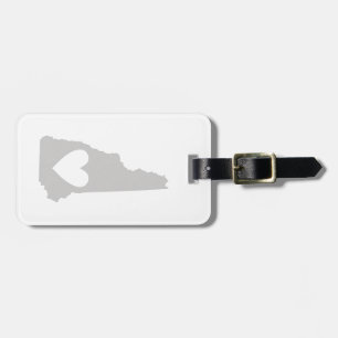 Étiquette À Bagage Silhouette d'état du New Hampshire de coeur