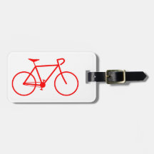 Silhouette rouge simple de bicyclette