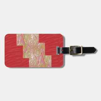 Étiquette À Bagage SILKY Waves n Elegant Red Fabric Print - FAIBLE PR