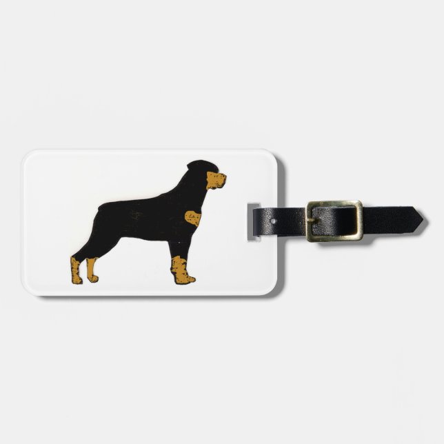 Étiquette À Bagage Silo Rottweiler (Devant horizontal)