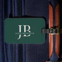 Simple Classic Green Nom du monogramme professionn