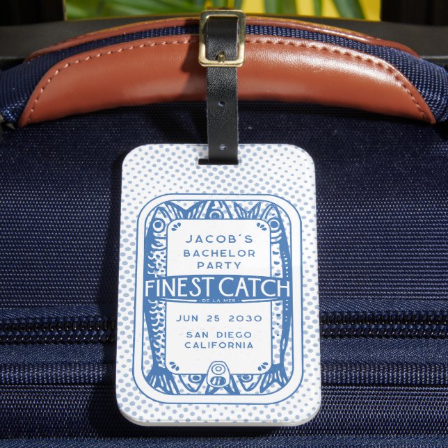 Étiquette À Bagage Simple enterrement de vie de garçon pêche hommes w (Insitu Rectoal 2)