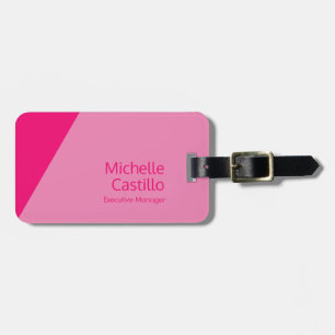 Étiquette À Bagage Simple Feminine minimaliste rose