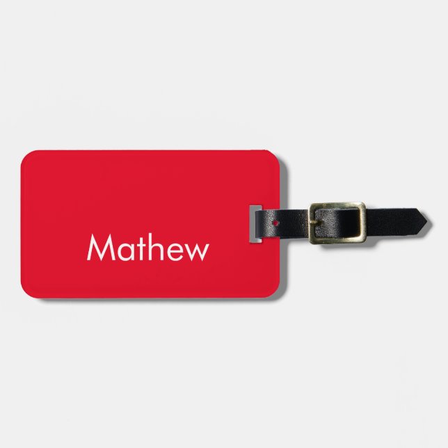 Étiquette À Bagage simple letter monogragram add your name letter  (Devant horizontal)