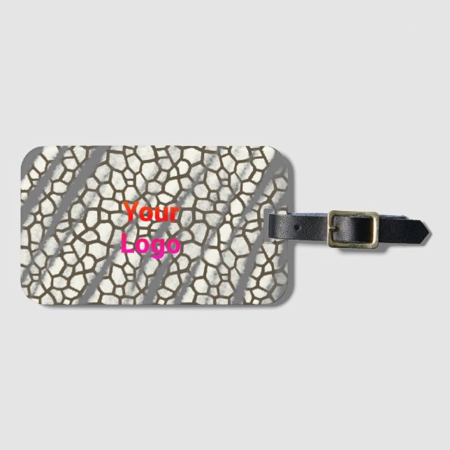 ÉTIQUETTE À BAGAGE SIMPLE MODERNE MODERNE MONOGRAM ÉLÉGANT CHIC STYLE (Devant Horizontal)