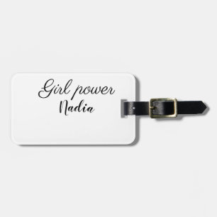 Étiquette À Bagage simple pouvoir minimaliste pour fille ajouter le n
