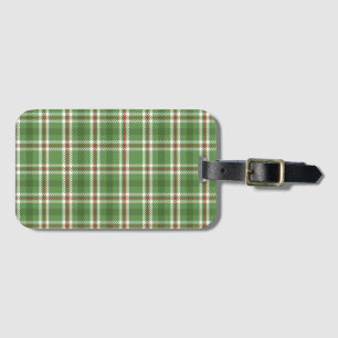 Étiquette À Bagage Simple Russe Green Farmhouse Pays Plaid