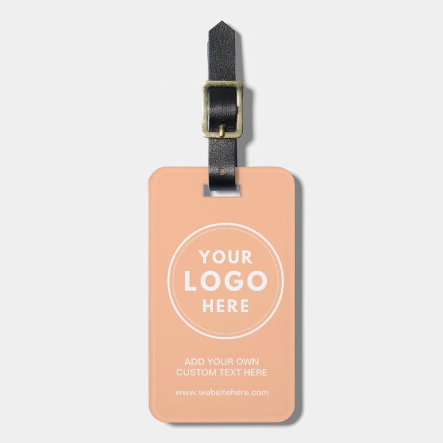 Étiquette À Bagage Simplicité de saisie de texte du logo (Devant Vertical)