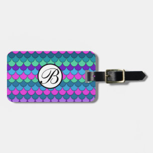 Étiquette À Bagage Sirène multicolore aux couleurs vives