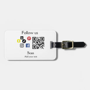 Étiquette À Bagage Site web d'entreprise simple code à barres QR code