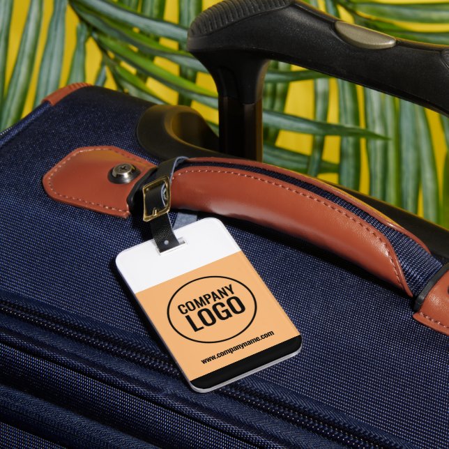 Étiquette À Bagage Site Web du logo de la société moderne White Peach (Insitu Rectoal 1)