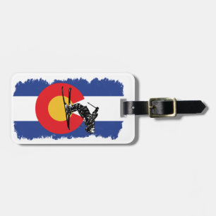 Étiquette À Bagage Ski le Colorado ! Version affligée