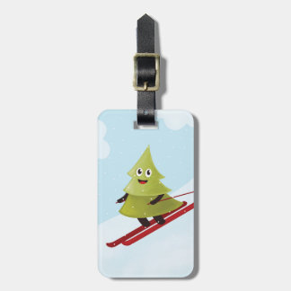 Étiquette À Bagage Ski Pine Arbre Cute Sports Neige hiver