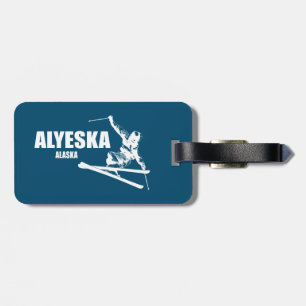 Étiquette À Bagage Skier de l'Alaska d'Alyeska