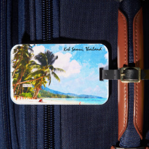 Étiquette À Bagage Skopical Koh Samui thailand plage Scenery